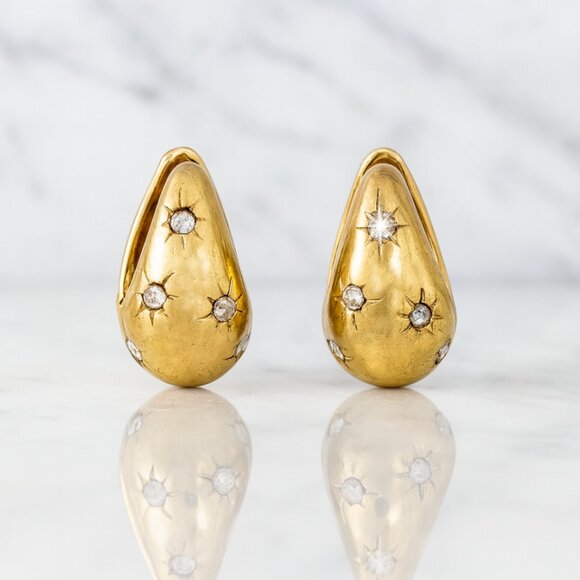 Jewelry - "Molly" Gold Sparkle Petra Hoops